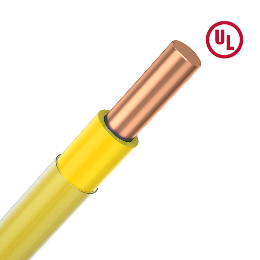 Yellow Wire THHN Cable 2AWG