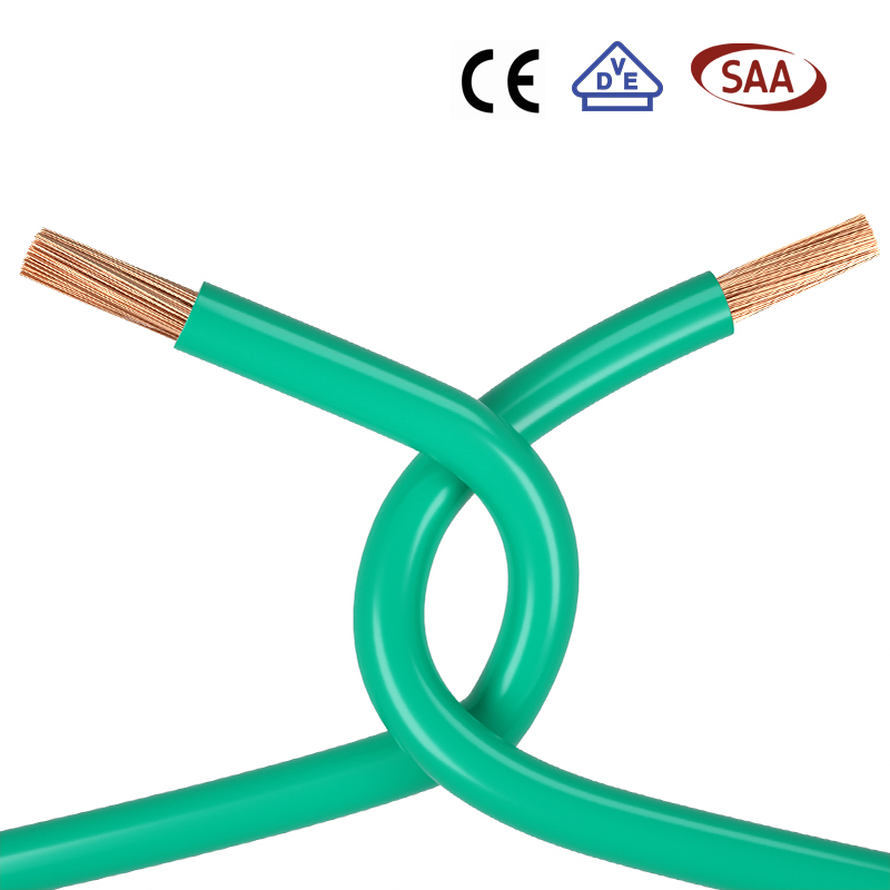 Low Voltage Pure Copper Pvc Insulation RV Power H05V-K Flexible  Battery Cable