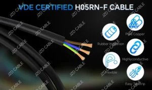 VDE Certified H05RN-F Rubber Cable