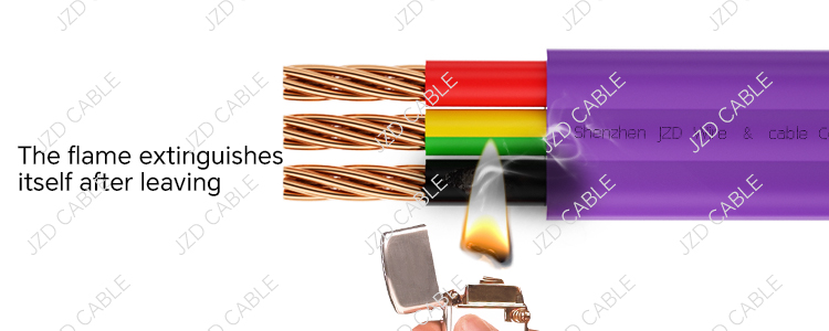 Purple TPS Flat Cable
