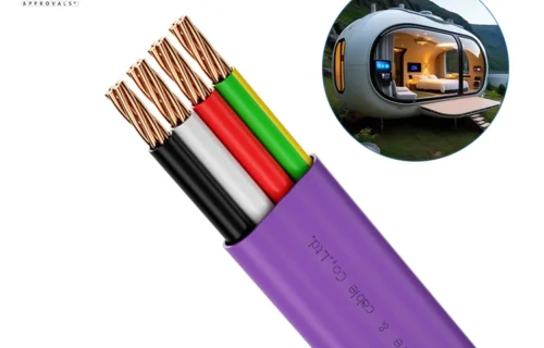 Purple TPS Flat Cable