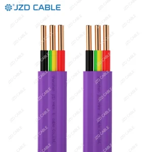 3 Core Solid Conductor Purple TPS Flat Cable​ 5V-90 Sheath