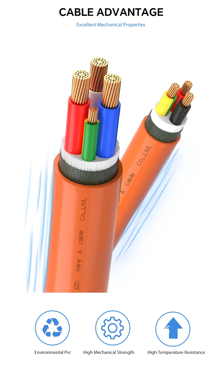 Orange Circular Cable 4 Core+Earth