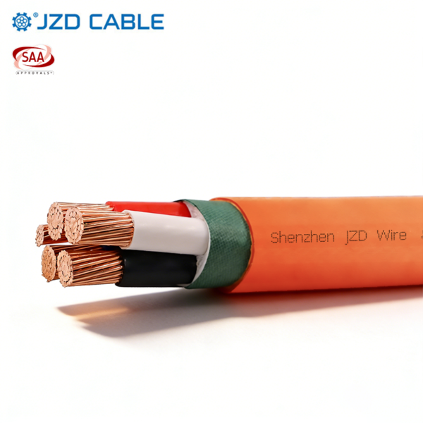 Orange Circular Cable 4 Core+Earth