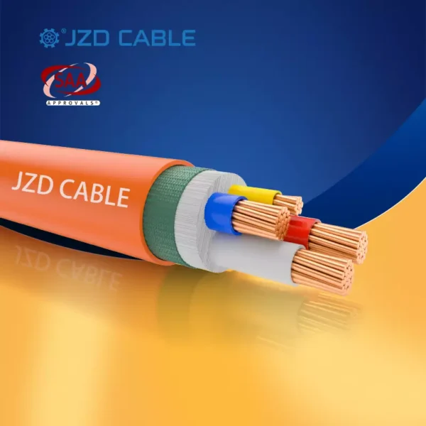 3C+E XLPE Orange Circular Cable