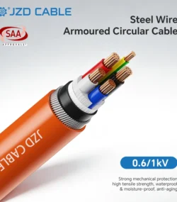 SWA Orange Circular Cable 4C+E