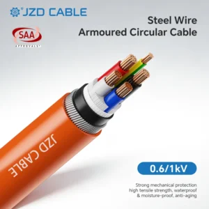 SWA Orange Circular Cable 4C+E