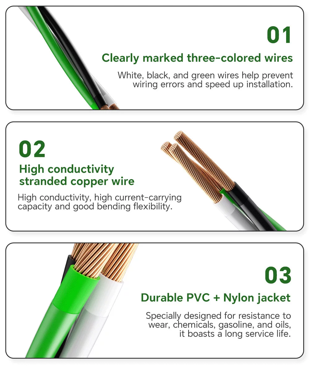 THHN stranded copper wire 3-core